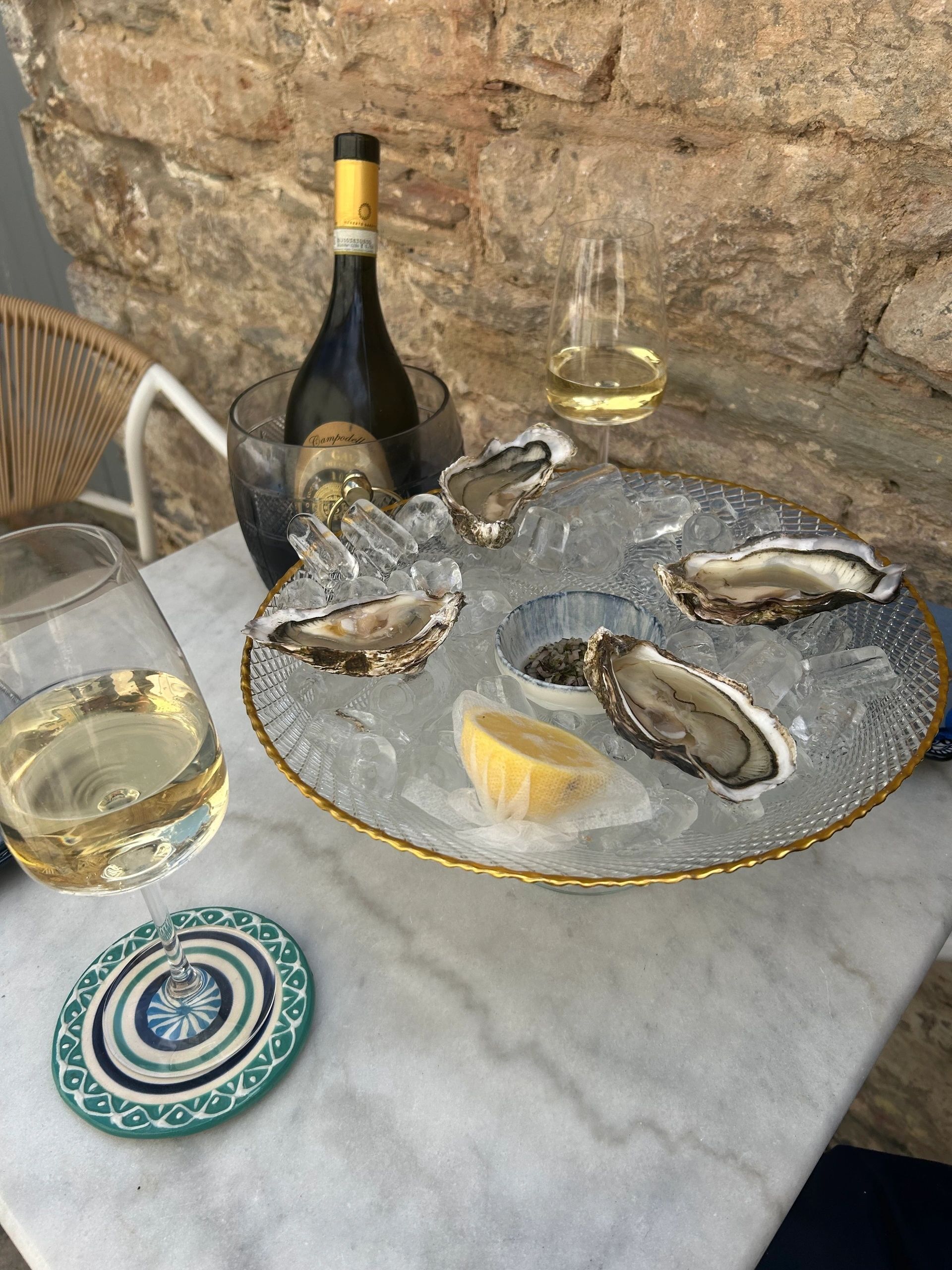 Close-up of fresh oysters